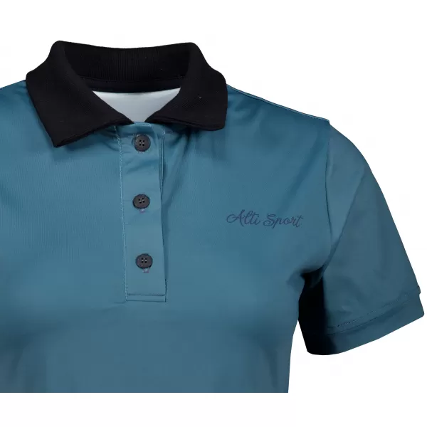  Tricou funcțional pentru femei cu guler premium ALTISPORT VOJ/ALW075TR05 PETER ÎNTUNECAT 