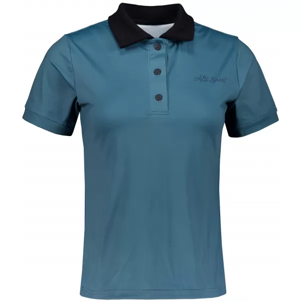  Tricou funcțional pentru femei cu guler premium ALTISPORT VOJ/ALW075TR05 PETER ÎNTUNECAT 