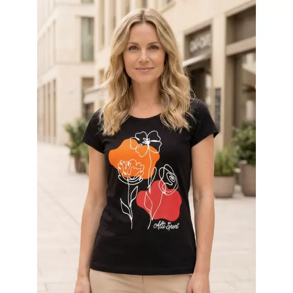  T -thirt ALTISPORT ALW189122 NEGRU -ORANGE 