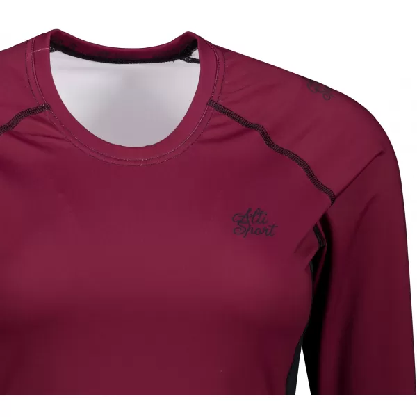  Tricou funcțional pentru femei cu mâneci lungi premium ALTISPORT VOJ/ALW078TR03 VIN ROȘU 