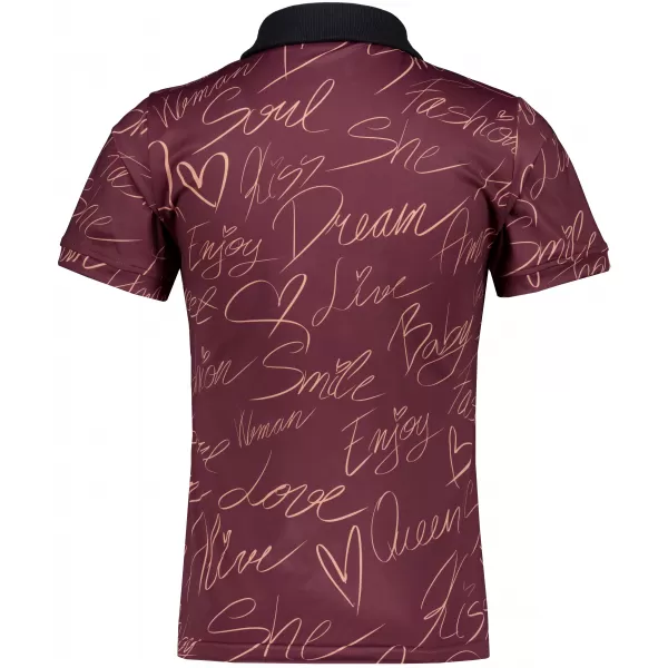  Tricou funcțional pentru femei cu guler premium ALTISPORT VOJ/ALW084TR05 MARO 