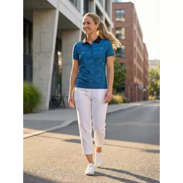  Tricou funcțional pentru femei cu guler premium ALTISPORT VOJ/ALW084TR05 ALBASTRU 