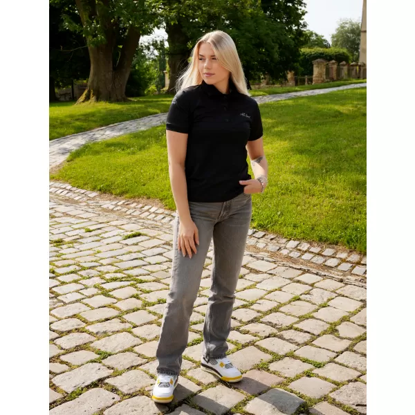  Tricou funcțional pentru femei cu guler premium ALTISPORT VOJ/ALW075TR05 NEGRU 