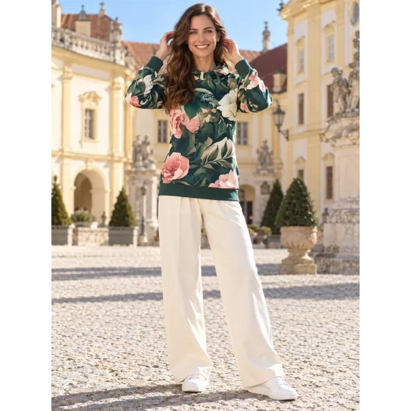  Premium cu hanorac funcțional pentru femei ALTISPORT VOJ/ALW097MI01 FLORI ROZ 