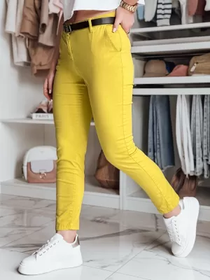 Pantalonii pentru doamne DSTREET LINESKA UY2579 CHIHLIMBAR
