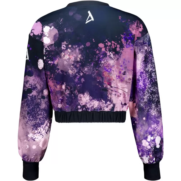  Premium cu hanorac decupat funcțional pentru femei ALTISPORT VOJ/ALW055MI08 NEGRU -VIOLET 