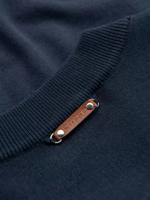 Pulover pentru bărbați OMBRE OM-SWZS-0124 ALBASTRU MARIN