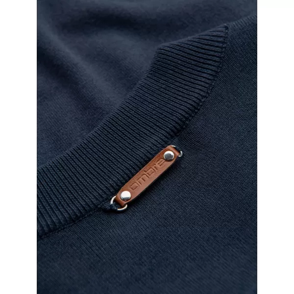  Pulover pentru bărbați OMBRE OM-SWZS-0124 ALBASTRU MARIN 