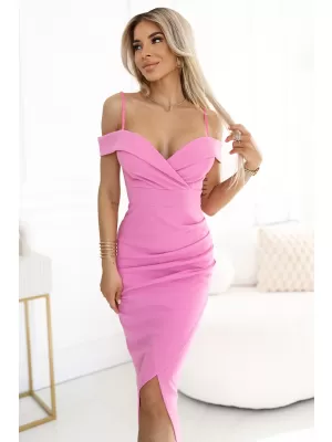 Rochie NUMOCO CALLIE 564-6 ZAHĂR ROZ