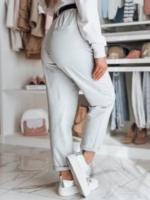 Pantalonii pentru doamne DSTREET TAILANDI UY2553 GRI DESCHIS