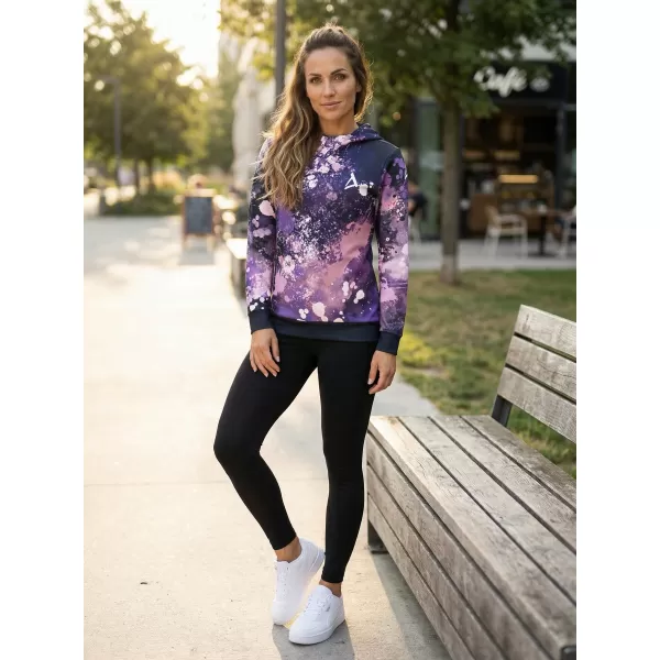  Premium cu hanorac funcțional pentru femei ALTISPORT VOJ/ALW055MI01 NEGRU -VIOLET 