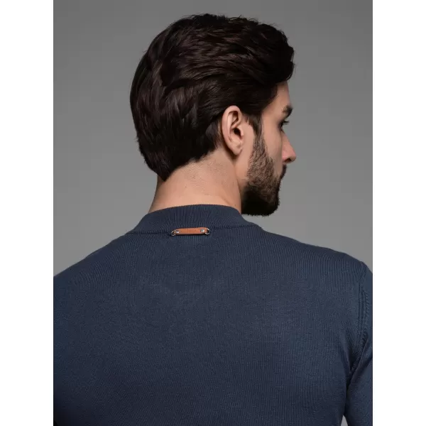  Pulover pentru bărbați OMBRE OM-SWZS-0124 ALBASTRU MARIN 