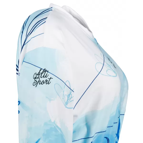  Premium cu hanorac decupat funcțional pentru femei ALTISPORT VOJ/ALW083MI08 ALB -BLUE 
