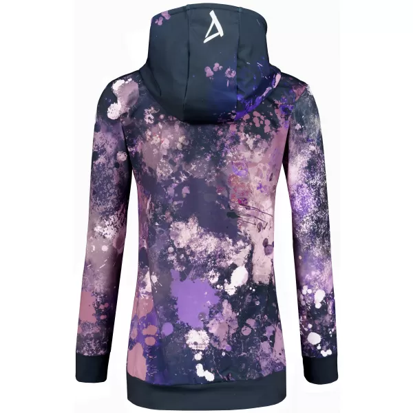  Premium cu hanorac funcțional pentru femei ALTISPORT VOJ/ALW055MI01 NEGRU -VIOLET 
