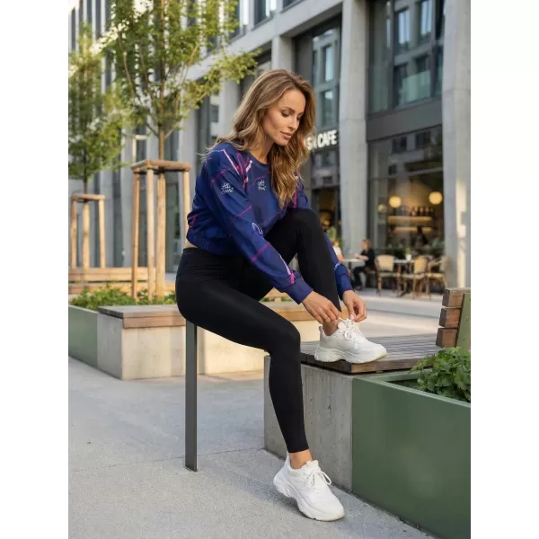  Premium cu hanorac decupat funcțional pentru femei ALTISPORT VOJ/ALW082MI08 ALBASTRU ÎNCHIS 