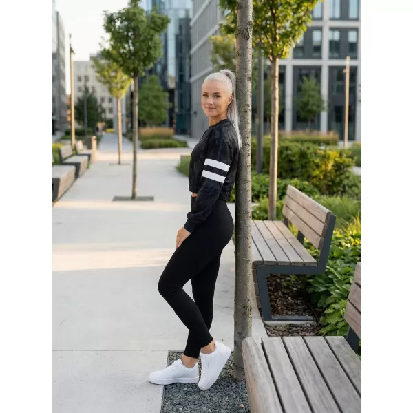  Premium cu hanorac decupat funcțional pentru femei ALTISPORT VOJ/ALW096MI08 NEGRU 
