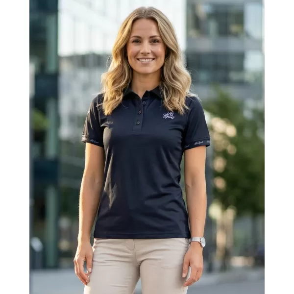  Tricou funcțional pentru femei cu guler premium ALTISPORT VOJ/ALW000TR05 NEGRU 