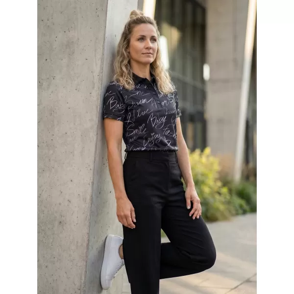  Tricou funcțional pentru femei cu guler premium ALTISPORT VOJ/ALW084TR05 NEGRU 