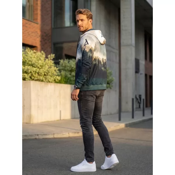  Panouri funcționale pentru bărbați pe Zip Premium ALTISPORT VOJ/ALM030MI02 PĂDURE/VERDE 
