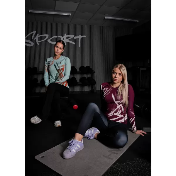  Tricou funcțional pentru femei cu mâneci lungi premium ALTISPORT VOJ/ALW074TR03 MINEREU 