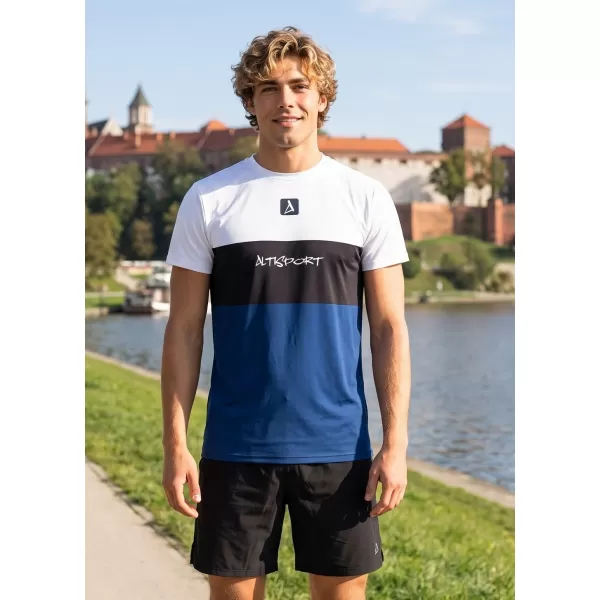 Funcțional t -thirt premium Plus ALTISPORT VOJ/ALM051TR02 ALB -BLUE 