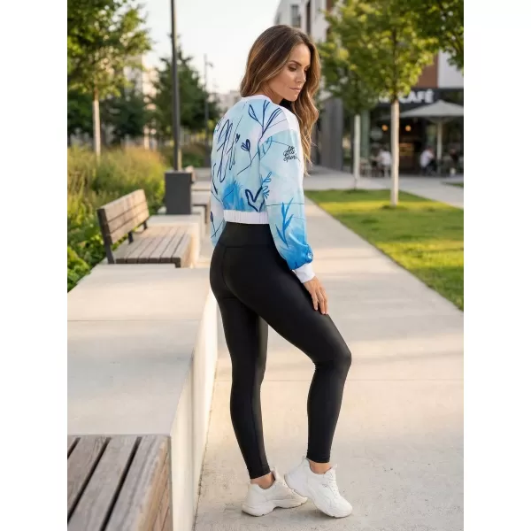  Premium cu hanorac decupat funcțional pentru femei ALTISPORT VOJ/ALW083MI08 ALB -BLUE 