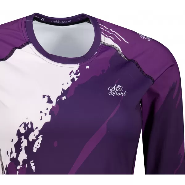  Tricou funcțional pentru femei cu mâneci lungi premium ALTISPORT VOJ/ALW081TR03 PURPURIU ÎNCHIS 