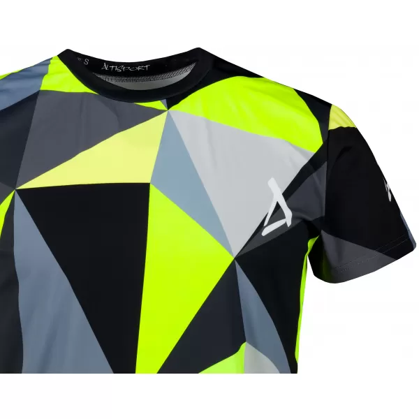  Funcțional t -thirt premium Plus ALTISPORT VOJ/ALM007TR02 NEGRU/FLUO YELLOW 
