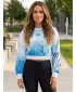 Premium cu hanorac decupat funcțional pentru femei ALTISPORT VOJ/ALW083MI08 ALB -BLUE
