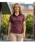 Tricou funcțional pentru femei cu guler premium ALTISPORT VOJ/ALW084TR05 MARO