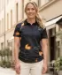Tricou funcțional pentru femei cu guler premium ALTISPORT VOJ/ALW097TR05 FRUNZE DE AUR