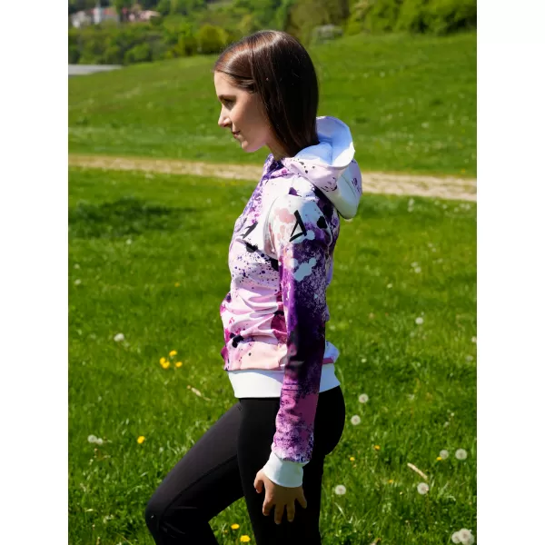  Premium cu hanorac funcțional pentru femei ALTISPORT VOJ/ALW055MI01 PURPURIU-PORTOCALIU 