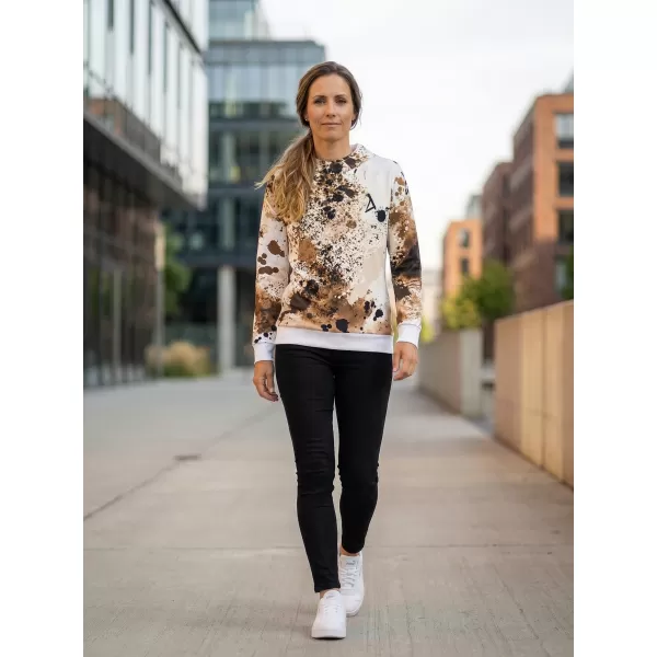  Premium cu hanorac funcțional pentru femei ALTISPORT VOJ/ALW055MI01 ALB -BROWN 