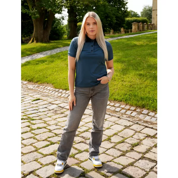  Tricou funcțional pentru femei cu guler premium ALTISPORT VOJ/ALW075TR05 PETER ÎNTUNECAT 