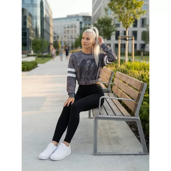 Premium cu hanorac decupat funcțional pentru femei ALTISPORT VOJ/ALW096MI08 GRI 