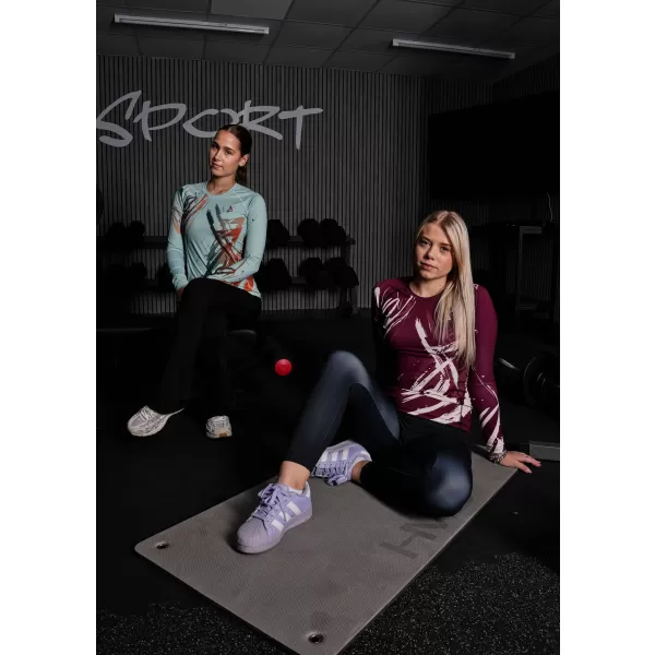  Tricou funcțional pentru femei cu mâneci lungi premium ALTISPORT VOJ/ALW074TR03 VERDE/PORTOCALIU 