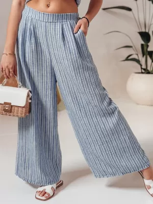 Pantalonii pentru doamne DSTREET MODERESS UY2696 ALBASTRU