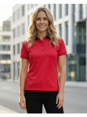 Tricou funcțional pentru femei cu guler premium ALTISPORT VOJ/ALW000TR05 ROŞU