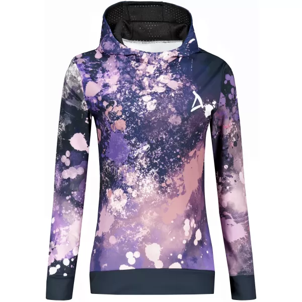  Premium cu hanorac funcțional pentru femei ALTISPORT VOJ/ALW055MI01 NEGRU -VIOLET 