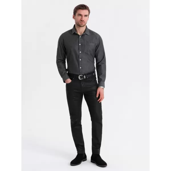  Cămaşă OMBRE OM-SHDS-0181 NEGRU 