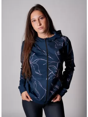 Panoul funcțional pentru femei pe Zip Premium ALTISPORT VOJ/ALW100MI02 ALBASTRU ÎNCHIS/ROZ