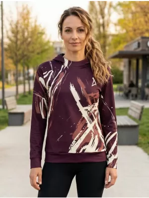 Premium cu hanorac funcțional pentru femei ALTISPORT VOJ/ALW074MI01 MINEREU
