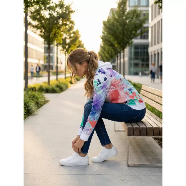  Premium cu hanorac funcțional pentru femei ALTISPORT VOJ/ALW055MI01 PURPLE-VERDE 
