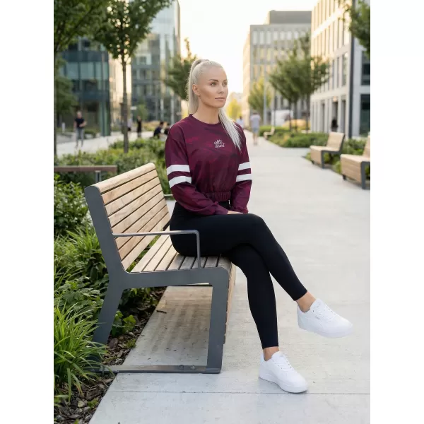  Premium cu hanorac decupat funcțional pentru femei ALTISPORT VOJ/ALW096MI08 BURGUNDIA 