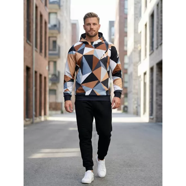  Premium cu hanorac funcțional pentru bărbați ALTISPORT VOJ/ALM007MI01 NEGRU -BROWN 
