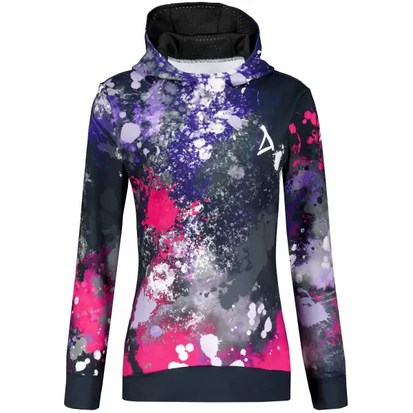  Premium cu hanorac funcțional pentru femei ALTISPORT VOJ/ALW055MI01 NEGRU -PINK 