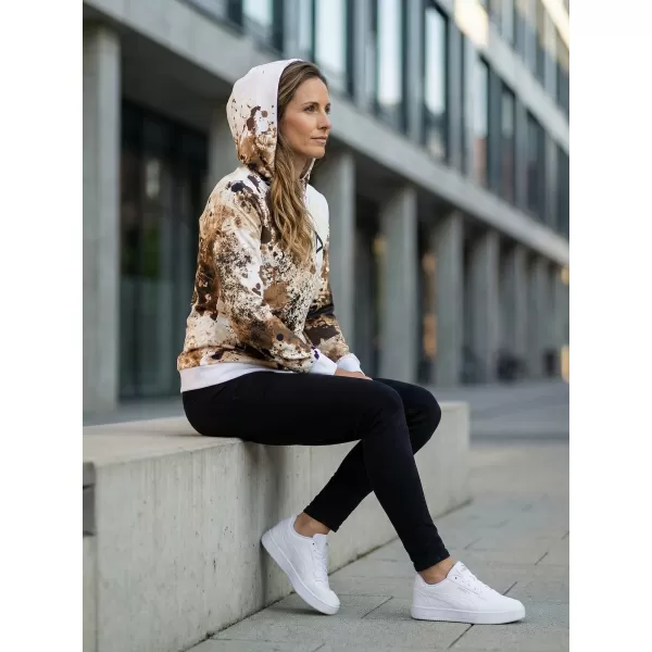  Premium cu hanorac funcțional pentru femei ALTISPORT VOJ/ALW055MI01 ALB -BROWN 