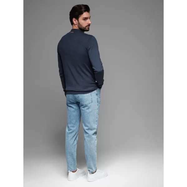  Pulover pentru bărbați OMBRE OM-SWZS-0124 ALBASTRU MARIN 