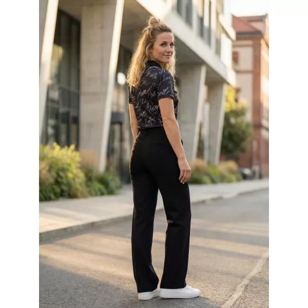  Tricou funcțional pentru femei cu guler premium ALTISPORT VOJ/ALW084TR05 NEGRU 