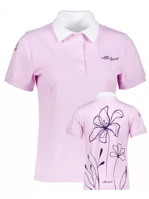 Tricou funcțional pentru femei cu guler premium ALTISPORT VOJ/ALW075TR05 ROZ UȘOR